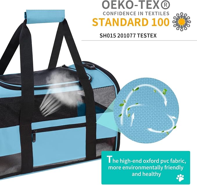 Soft - Sided Pet Carrier for Cats and Small Dogs, Airline - Approved, Foldable - Image 5