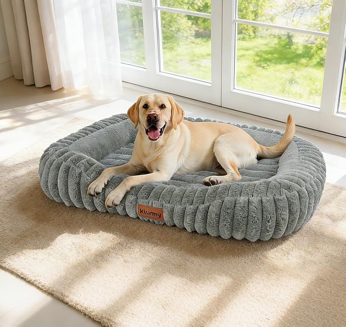 Orthopedic Dog Bed for Large Dogs, Comfort-Sided Calming Pet Bed by Unknown