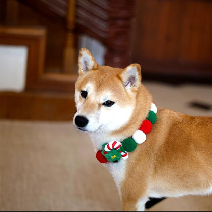 Lionheart glory Christmas Collar Pom-Pom Plush Ball Collar - Image 6
