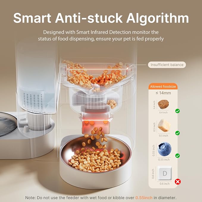 Automatic Cat Feeder and Water, 5G WiFi App Control Cat Food Dispenser - Image 3