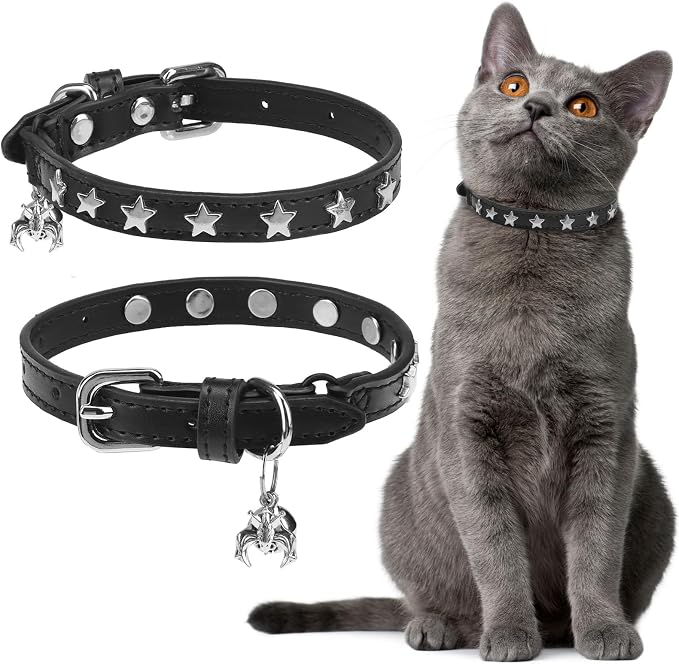 EXPAWLORER Halloween Leather Cat Collar by EXPAWLORER