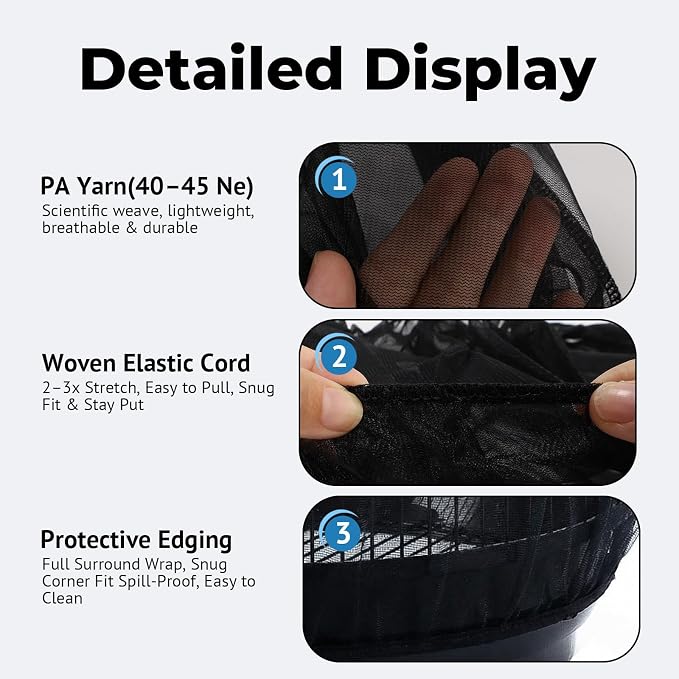 2 Pcs Bird Cage Seed Catcher, Adjustable Bird Cage Net Cover, Reusable Soft - Image 4
