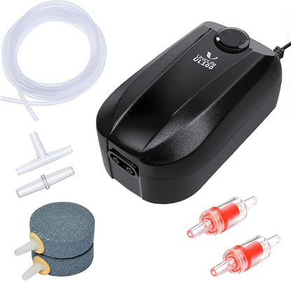 Uniclife Aquarium Air Pump Dual Outlet Fish Tank Aerator by UnicLife