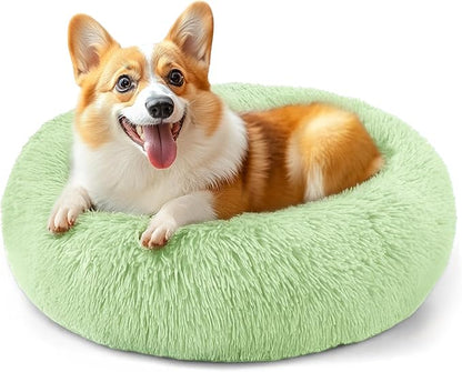 28in Large Dog Bed, Medium Size Dog and Cats, Calming Donut Bed by Hoewina
