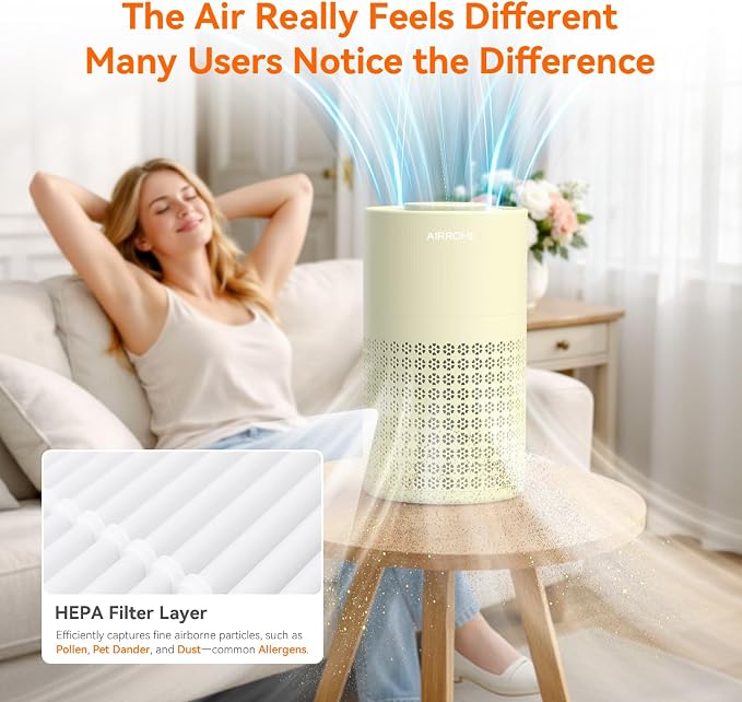 AIRROMI Air Purifier for Bedroom - Image 8