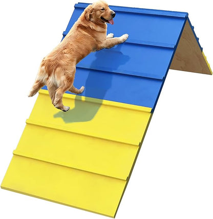 Dog Agility A Frame for Large Dogs, 84” x 24” Dog Agility Course Backyard Set by Unknown
