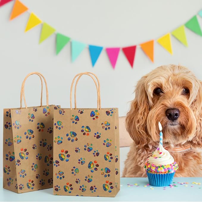Blulu 20 Pcs Puppy Dog Paw Gift Bags - Image 6