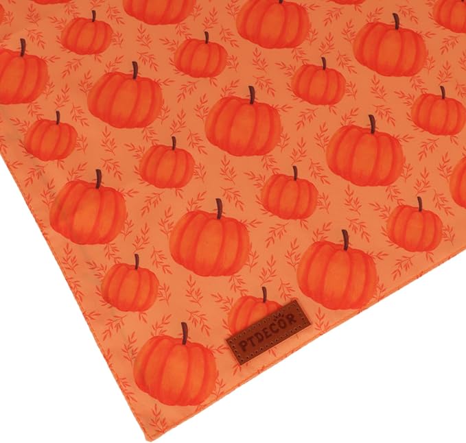 PTDECOR Thanksgiving Fall Dog Bandanas, Happy Thanksgiving Pumpkin Triangle - Image 6