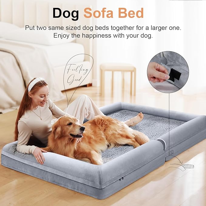 Large Dog Bed Orthopedic Washable: Beds Bolster XL Bed Big XLarge Dogs Memory - Image 3