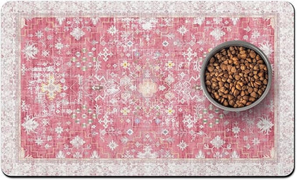 Pet Food Mats for Floor, Absorbent Dog Mat for Food and Water Dispenser by Unknown