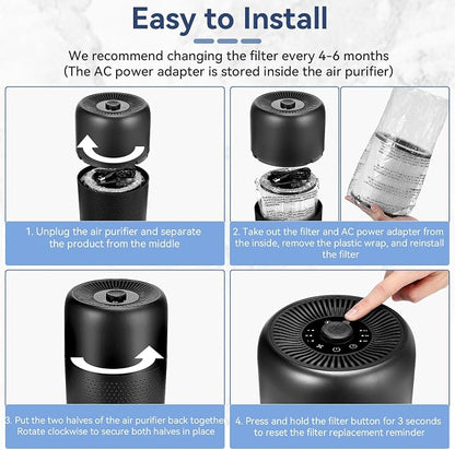2 Pack YARIKI Air Purifiers for Bedroom Home - Image 8