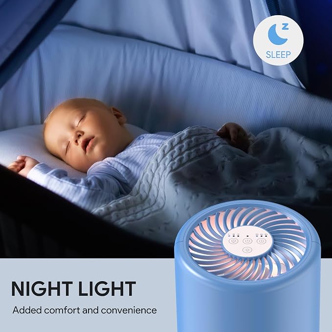 FULMINARE Air Purifiers for Home Bedroom H13 HEPA Air Purifier, 3 Speeds - Image 8