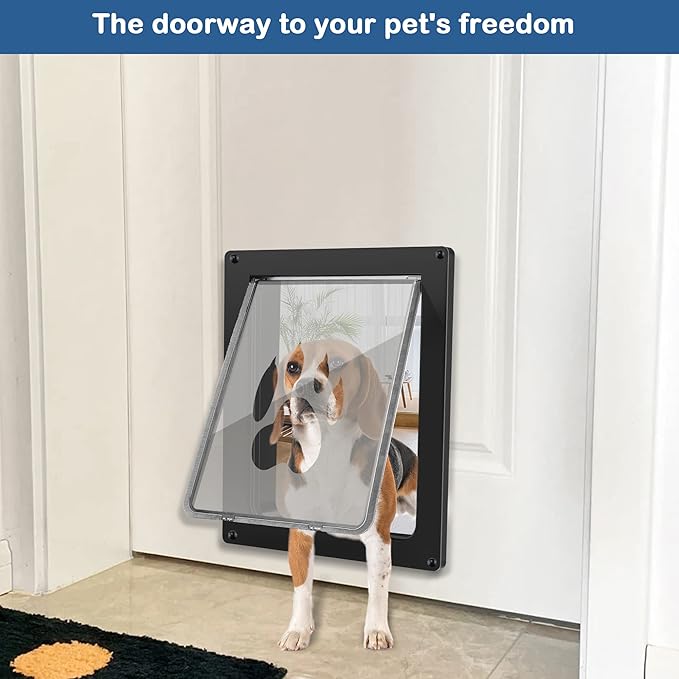 CEESC Dog Door for Pets Up to 45 lb, Weatherproof Pet Door for Cats and Dogs - Image 2