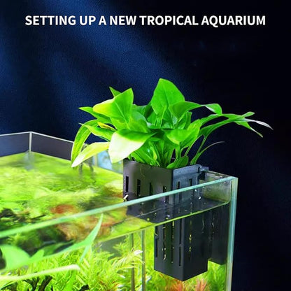 2 PCS Aquarium Plant Holder Top Hanging Fish Tank Plant Pot Aquarium Planter - Image 2