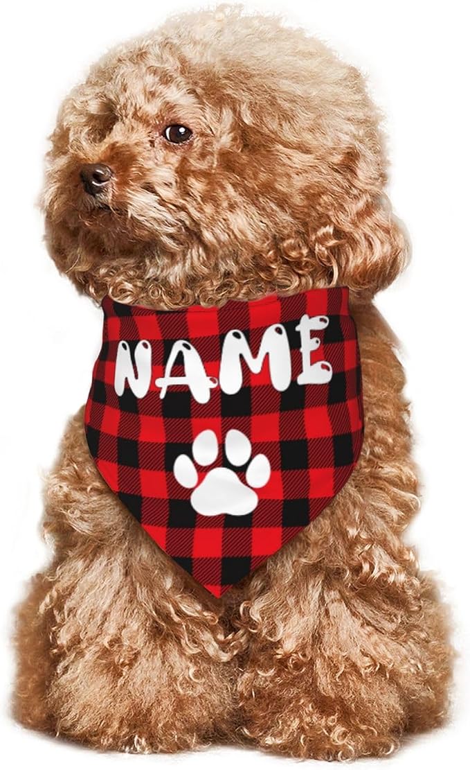 Custom Dog Bandana Add Your Text Photo Name Personalized Neckwear Bandanas Soft - Image 3