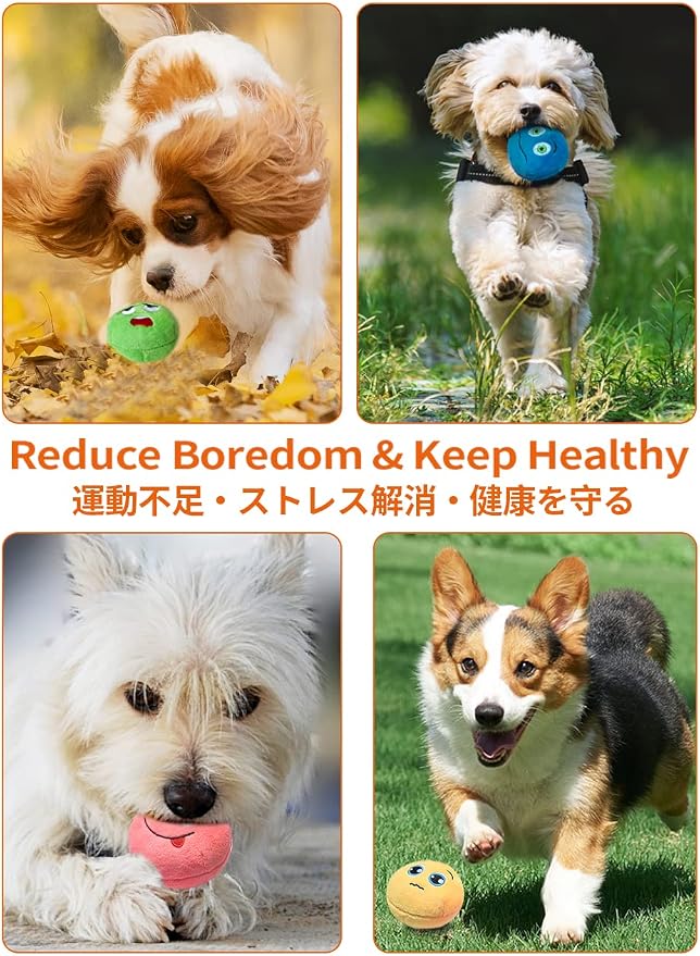 SCHITEC Squeaky Dog Toys, Soft Stuffed Plush Balls - Image 7