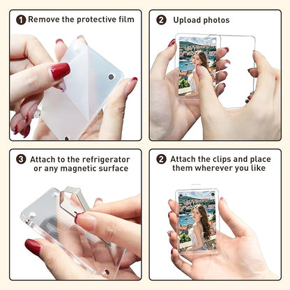 16 PCS Car Picture Holder, Car Visor Photo Clip, Acrylic Magnetic 3 Inch Car - Image 3