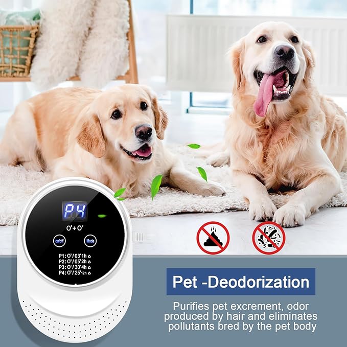 Ozone Odor Eliminator for Strong Odor 99% Cat Litter Deodorizer Dog Poof Odor - Image 4