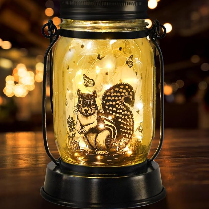 kyoryuger Squirrel Gifts for Women/Men Squirrel Solar Lanterns Mom Birthday by kyoryuger