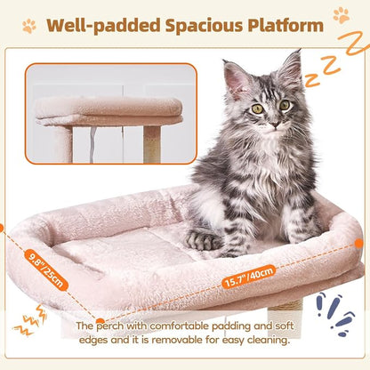 Taoqimiao Cat Tree, 38.5-Inch Cat Tower - Image 3