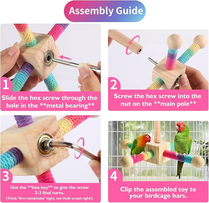 Kyouki Bird Perch Toy Parakeets Toy - Image 3