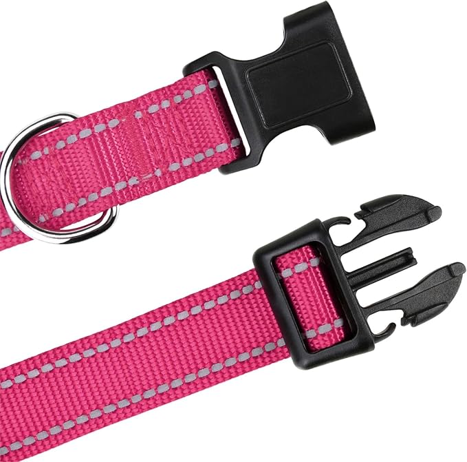 TagME Reflective Nylon Dog Collars, Adjustable Classic Pet Collar - Image 4