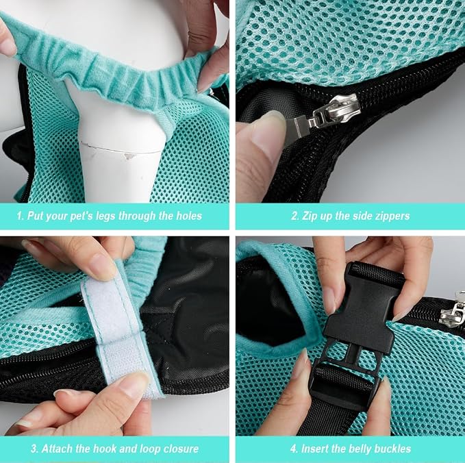 FEimaX Dog Carrier Backpack Pet Legs Out Front Cat Travel Bag, Adjustable Puppy - Image 5
