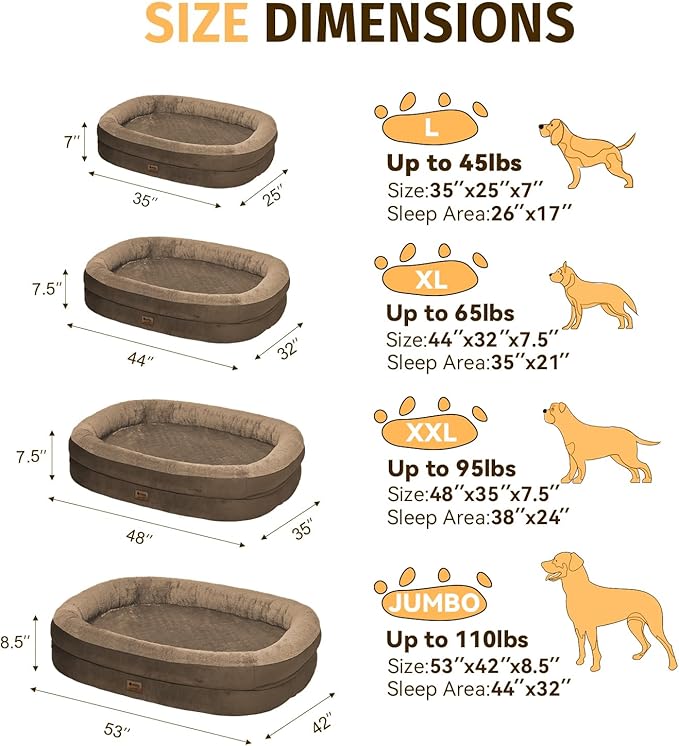 Orthopedic Washable Large Dog Bed: Cooling Dog Bed - Image 2