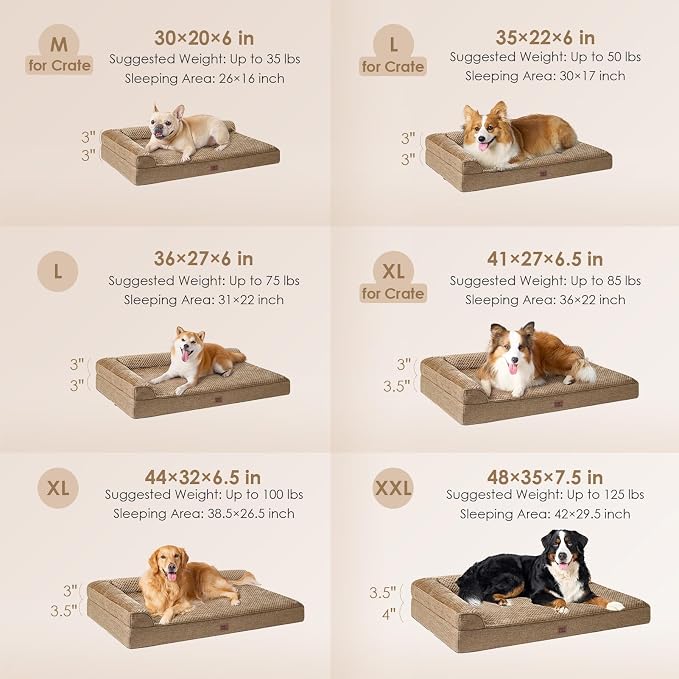EHEYCIGA Large Dog Bed Memory Foam - Image 2