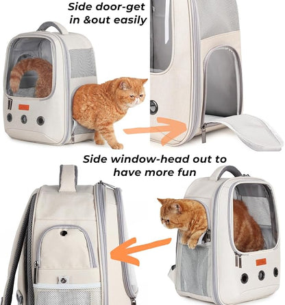 Lollimeow Pet Carrier Backpack, Bubble Backpack Carrier, Cats and Puppies - Image 3