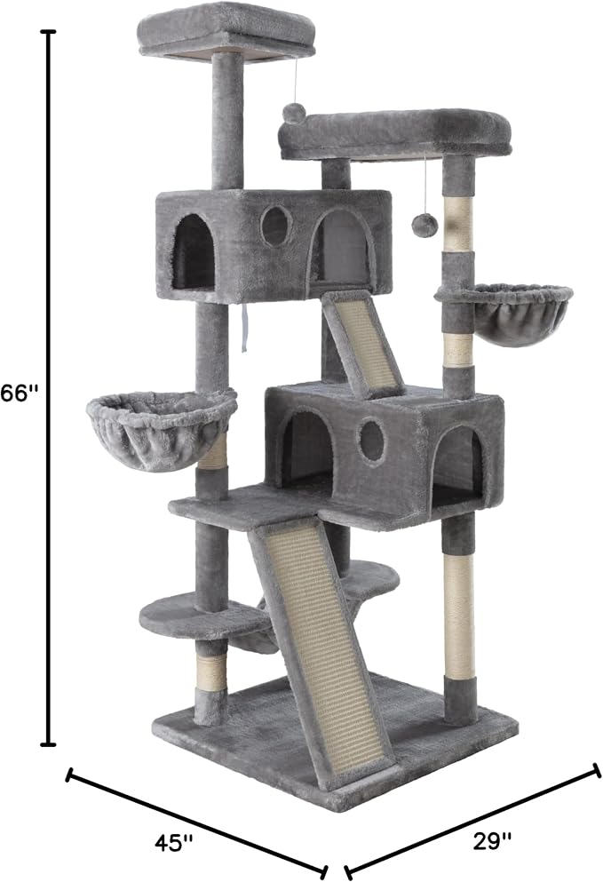 MUTICOR 66 Inches Multi-Level Large Cat Tree Tower - Image 10