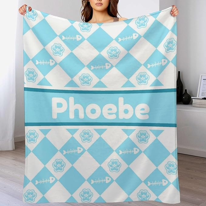 Personalized Paw Print Dog Blanket - Image 3