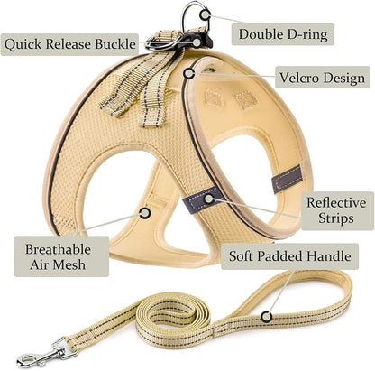 Dog Harness with Leash Set, No Pull Adjustable Reflective Step-in Puppy Pet - Image 2