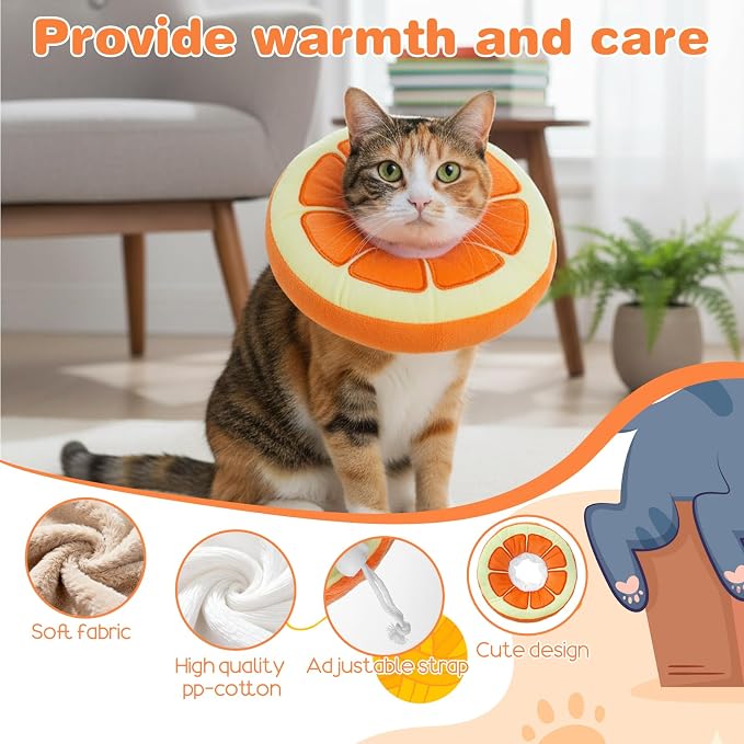 Kitten Cute Recovery Collar Soft Cat Cone Collar After Surgery to Stop Licking - Image 7