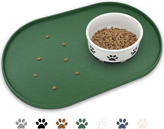 KPWACD Pet Placemat for Dog and Cat, Anti-Slip Waterproof Dogs Feeding Bowl Mat by KPWACD