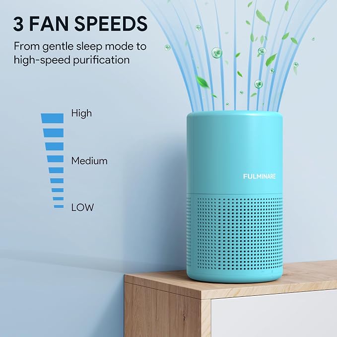 FULMINARE Air Purifiers for Home Bedroom H13 HEPA Air Purifier, 3 Speeds - Image 3
