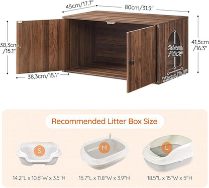 HOOBRO Cat Litter Box Enclosure, Hidden Litter Box Furniture - Image 5