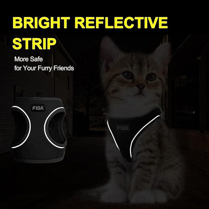 Fida Comfy Dog Harness with Leash, Cat Vest Harness Escape Proof, Breathable - Image 4