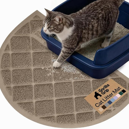 GORILLA GRIP Cat Litter Box Mat, Water Resistant, US Designed Kitty Litter by GorillaGrip