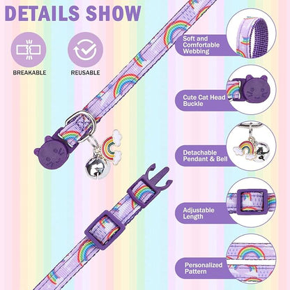 SCENEREAL Cat Collar with Bells, Safety Kitten Collar - Image 2