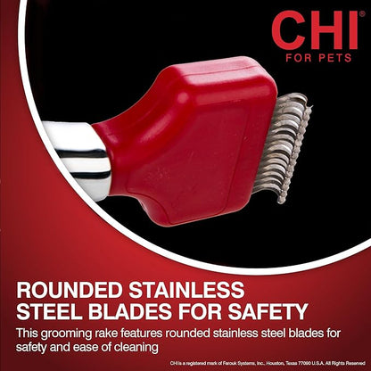 CHI for Dogs Dematting and Deshedding Undercoat Rake, Dog Grooming Tool for - Image 5