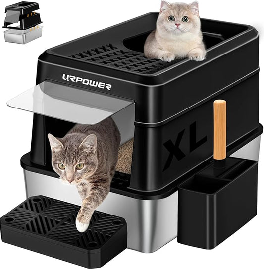 URPOWER Stainless Steel Cat Litter Box by URPOWER