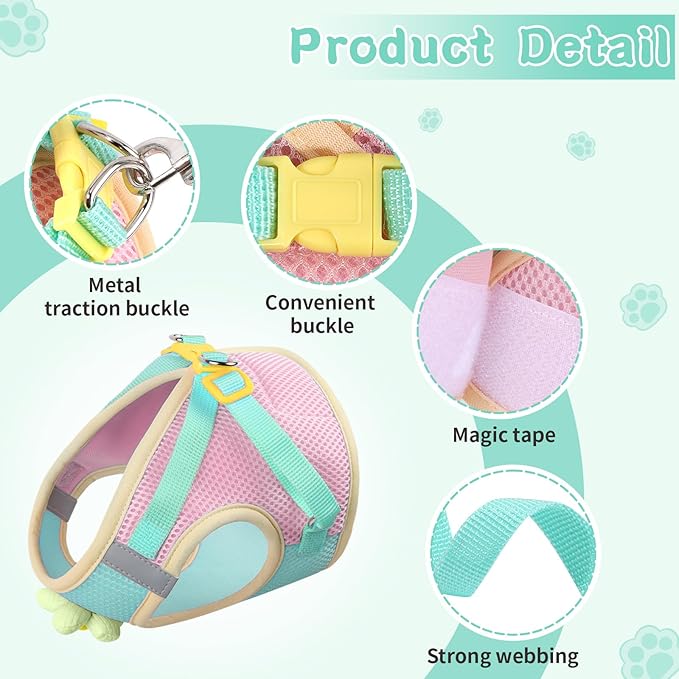 Cat Harness and Leash Set for Walking Escape Proof, Adjustable Kitten Harness - Image 7