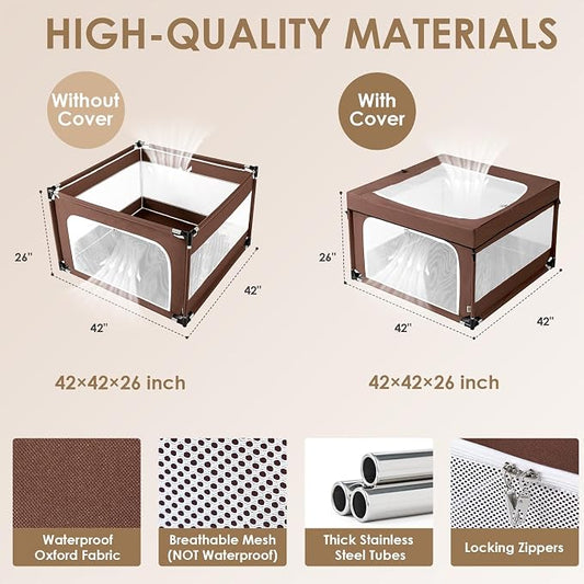 EHEYCIGA 42x42x26 Inches Puppy Playpen - Image 2