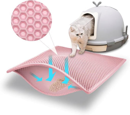 Pieviev Cat Litter Mat Double Layer Waterproof Urine Proof Trapping Mat 1 Pack) by Pieviev