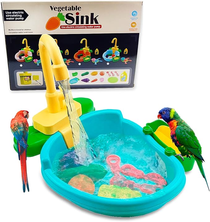 Parrot Shower, Parrot Bird Bathtub, Automatic Bird Bathtub Pet Bath Pool by ESSGUO