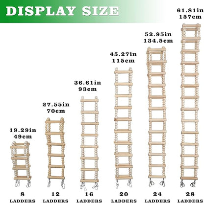Bird Ladder Bridge, Wooden Pet Hamster Climbing & Swing Toys, Cage Accessories - Image 4