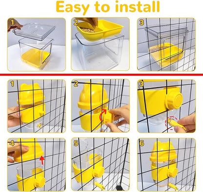 Bird Bath for Cage Bird Shower Bath Parrot Cage Feeder Cage Accessories - Image 7