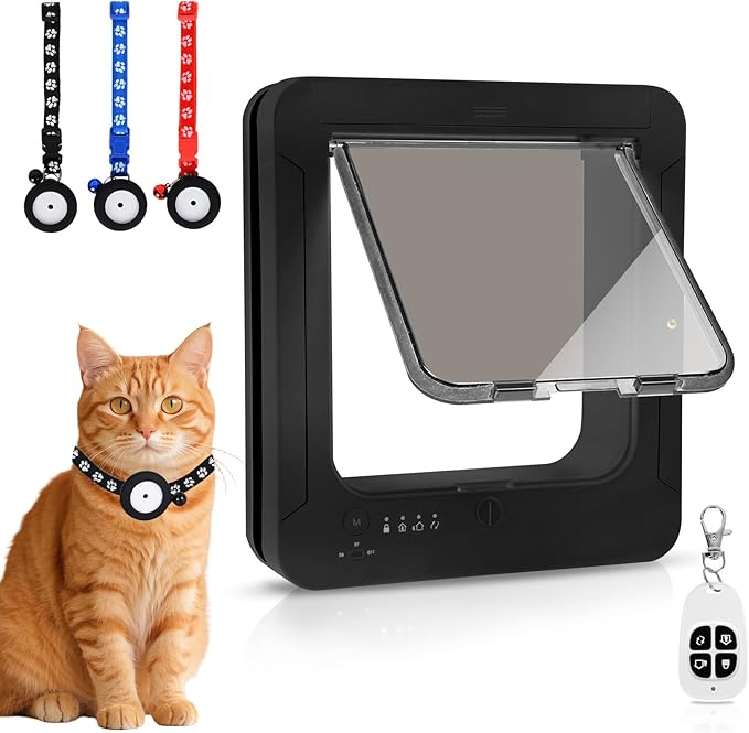 Smart Cat Door for Interior & Exterior, Flap Opening is 7.67’’ by 7'', RFID Cat by Unknown