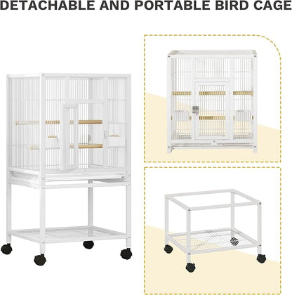 DWVO 41-inch Metal Bird Cage: Large Parrot Cages - Image 5